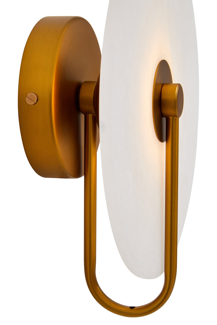 Waldorf Wall Light with White Marble and Gold Accents