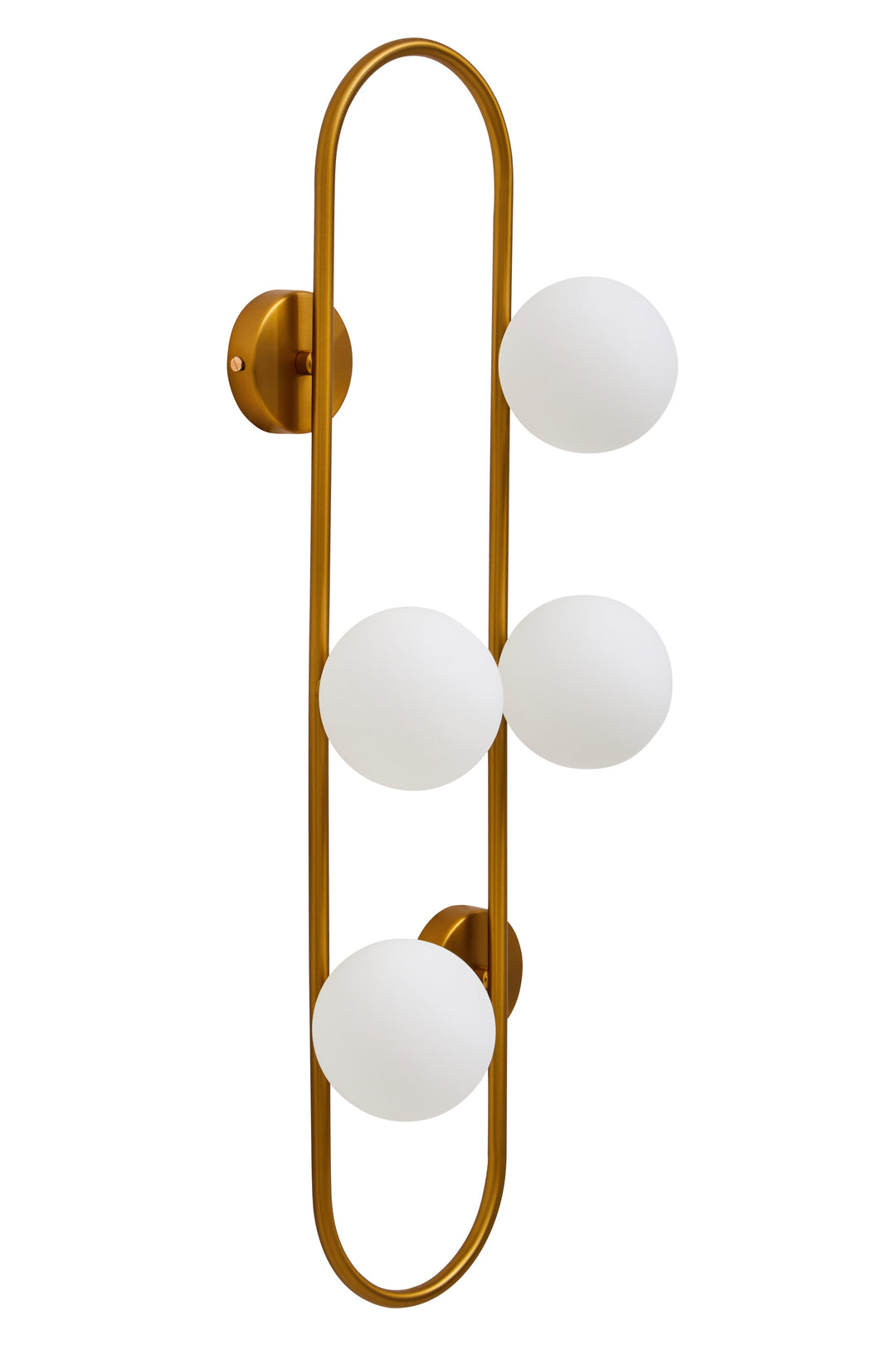 Abira Four-Light Wall Lamp with White Glass Shades