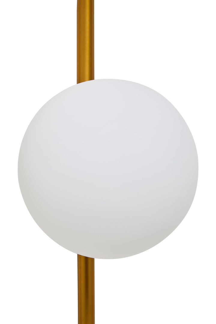 Abira Four-Light Wall Lamp with White Glass Shades