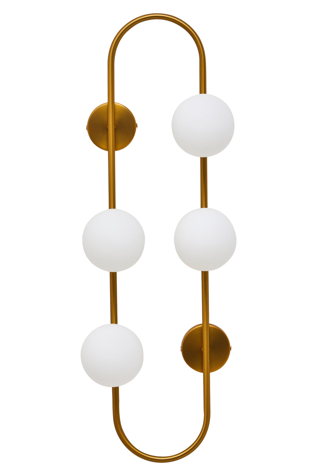 Abira Four-Light Wall Lamp with White Glass Shades