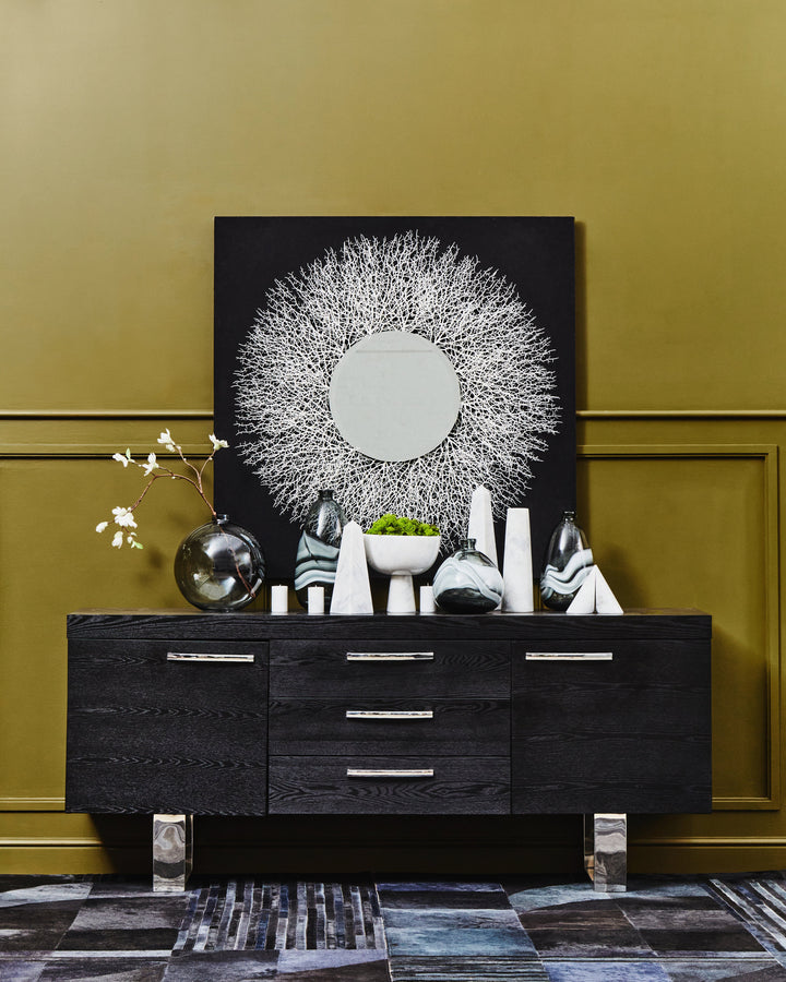 Modello Abstract Wall Art with Mirrored Panels