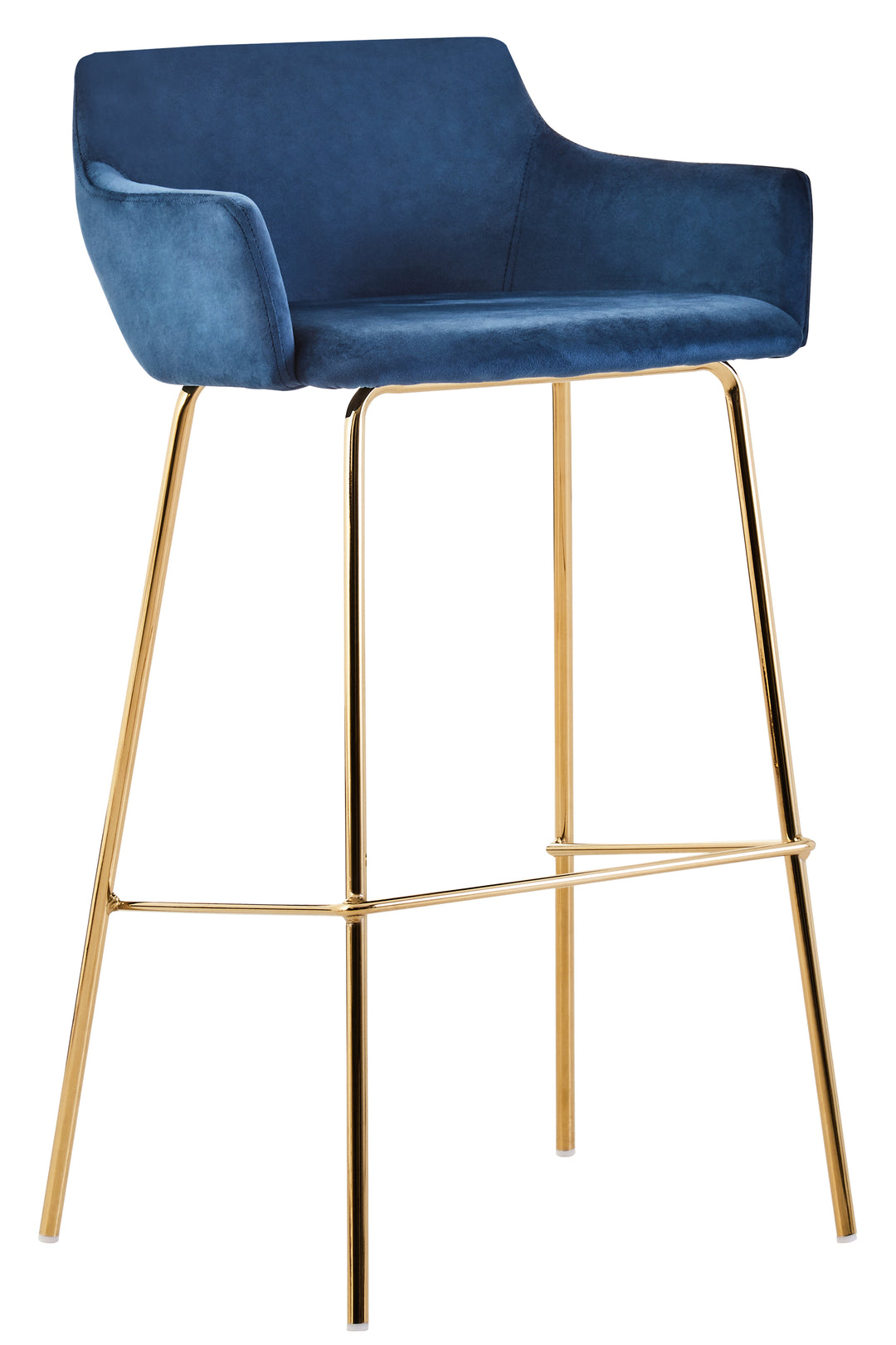 Tamzin Blue Velvet Low-Back Bar Chair