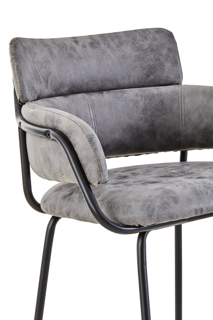 Linea Blue Velvet Low-Back Bar Chair