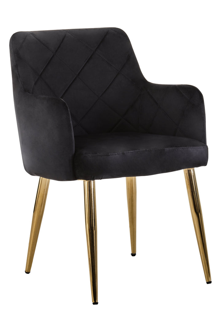 Tamzin Black Velvet Dining Chair