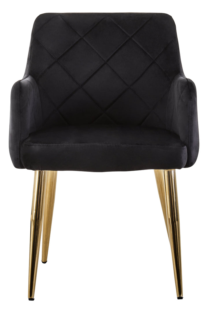 Tamzin Black Velvet Dining Chair