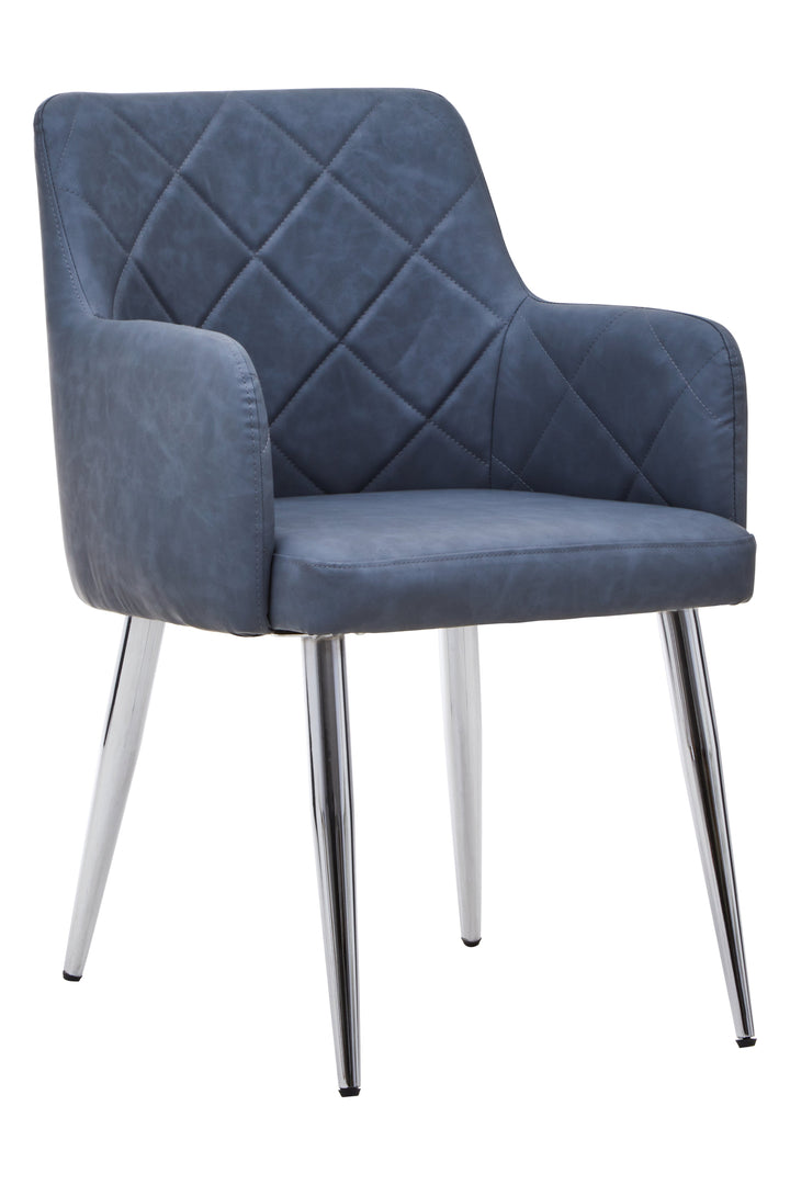 Tamzin Dark Grey Chrome Dining Chair