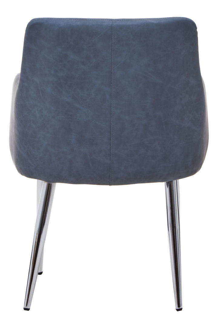 Tamzin Dark Grey Chrome Dining Chair