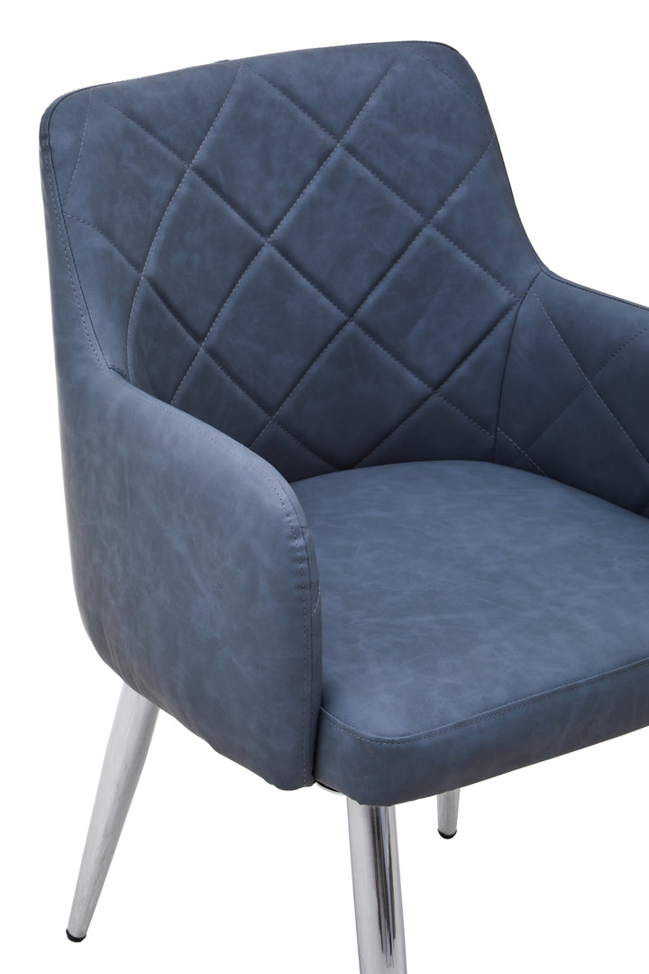 Tamzin Dark Grey Chrome Dining Chair