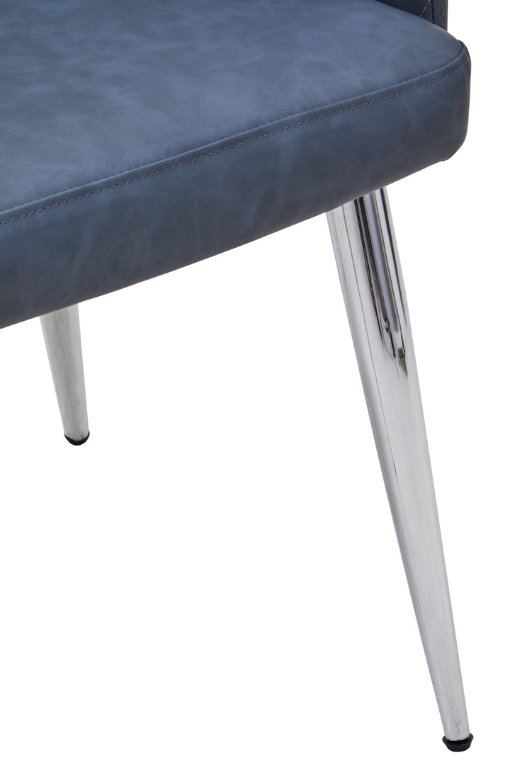 Tamzin Dark Grey Chrome Dining Chair