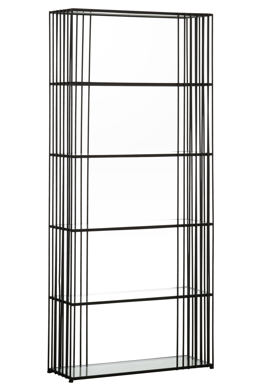 Trento Black 5-Tier Bookshelf