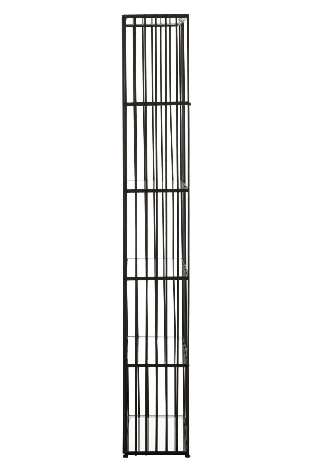 Trento Black 5-Tier Bookshelf