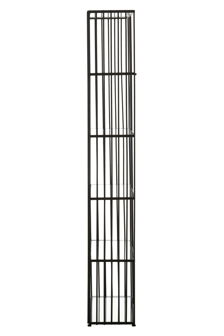 Trento Black 5-Tier Bookshelf
