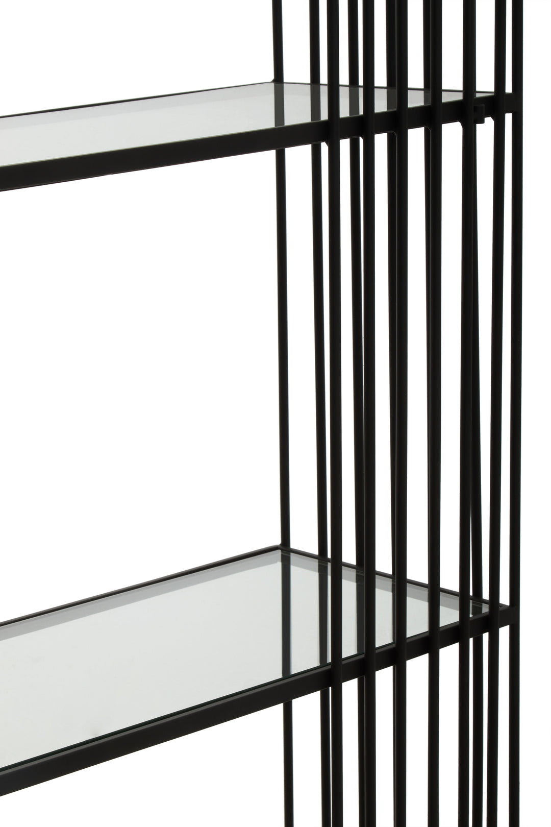 Trento Black 5-Tier Bookshelf