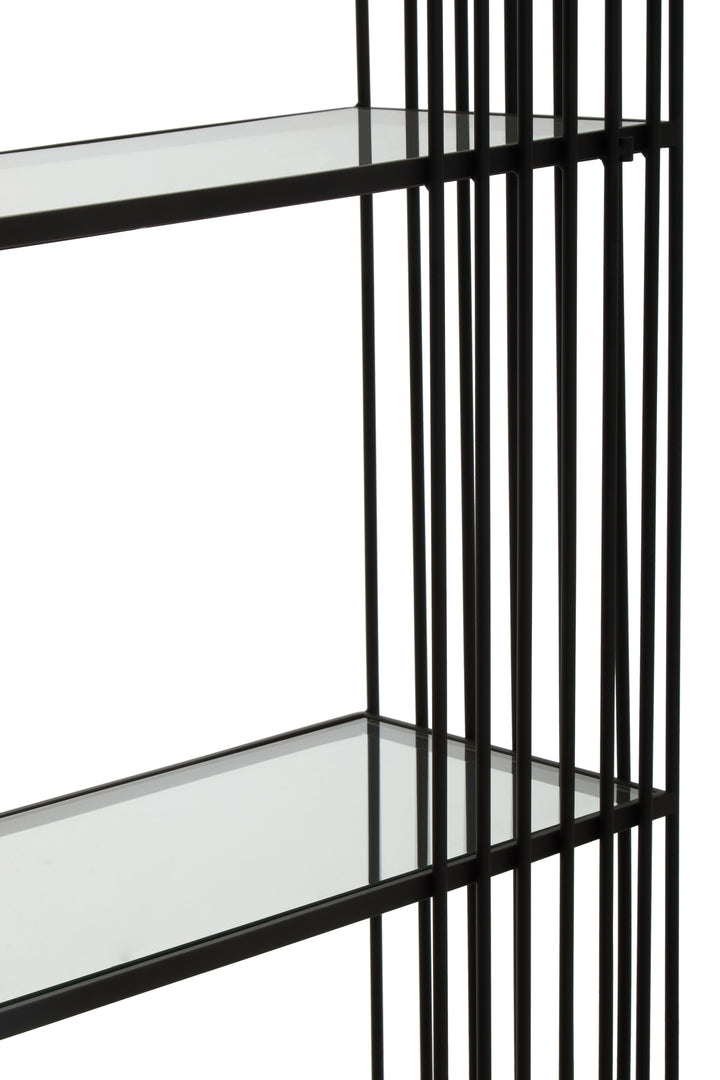 Trento Black 5-Tier Bookshelf