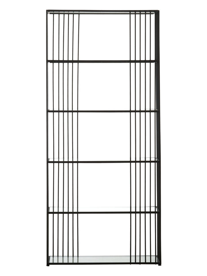 Trento Black 5-Tier Bookshelf