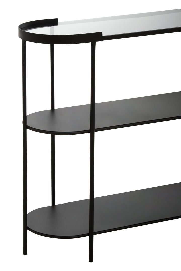 Trento Console Table with Glass Top