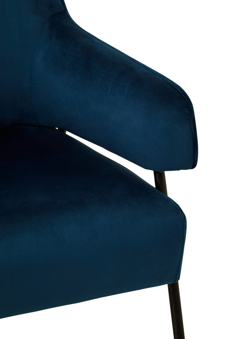 Henia Blue Velvet Chair