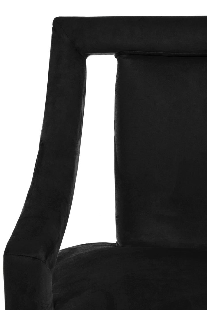 Faye Black Velvet Chair