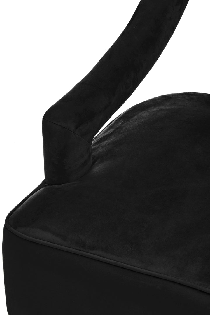 Faye Black Velvet Chair