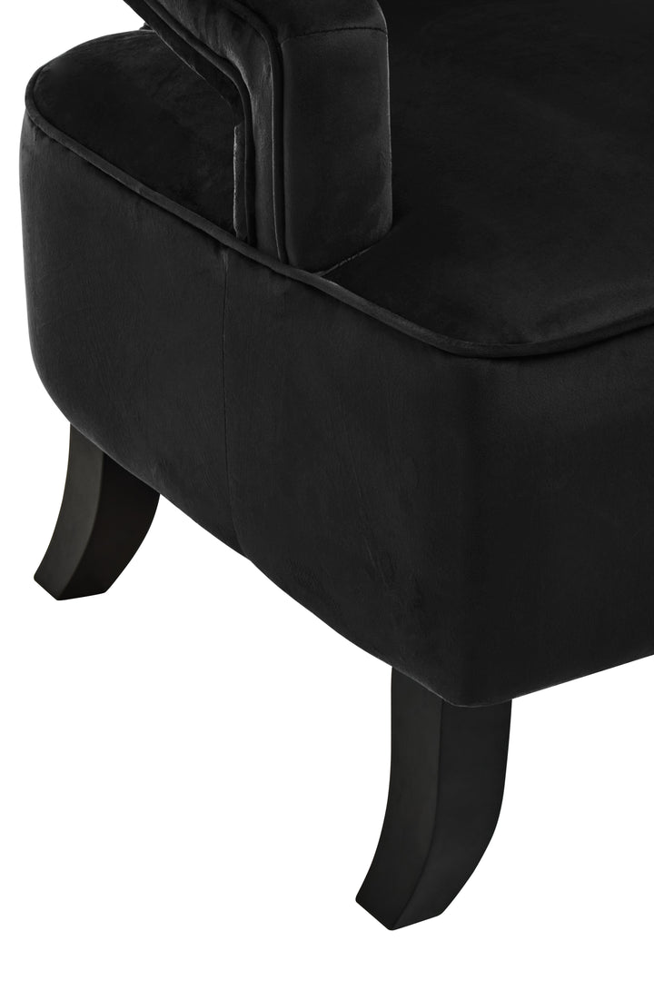 Faye Black Velvet Chair