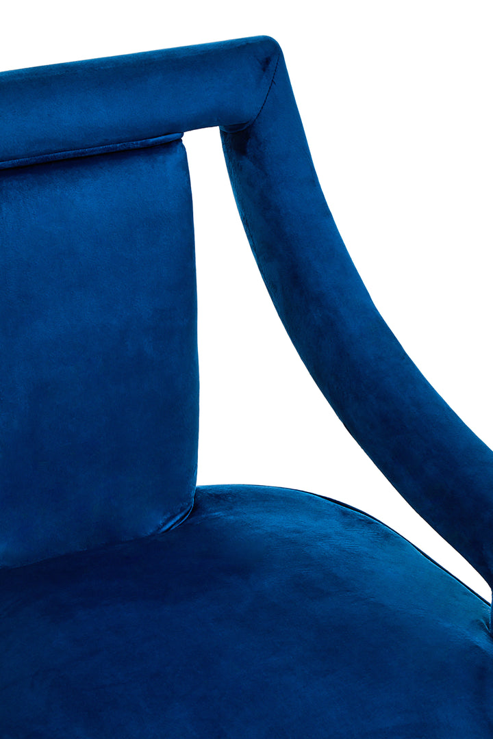 Faye Midnight Blue Velvet Chair