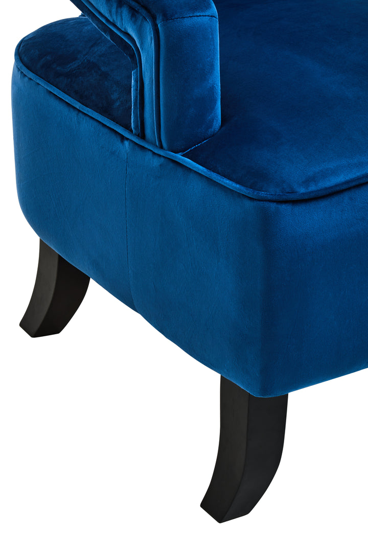 Faye Midnight Blue Velvet Chair