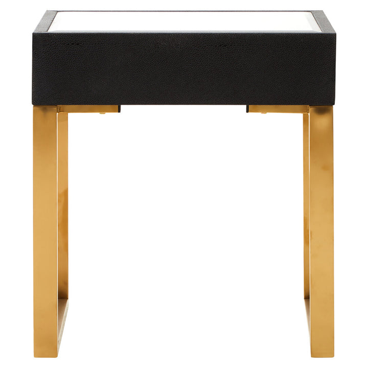 Ashford Faux Shagreen 1 Drawer Side Table