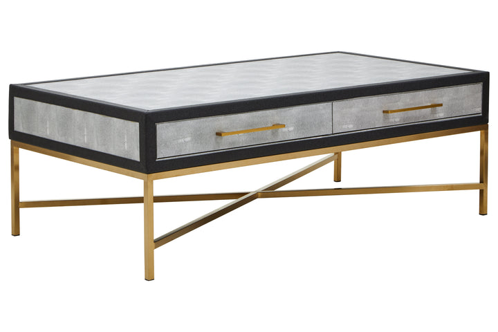 Cadiz Coffee Table in Grey Shagreen Finish