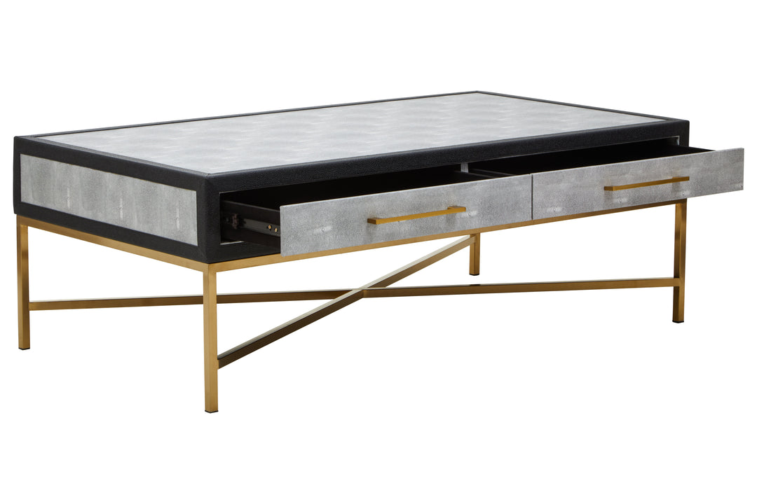 Cadiz Coffee Table in Grey Shagreen Finish