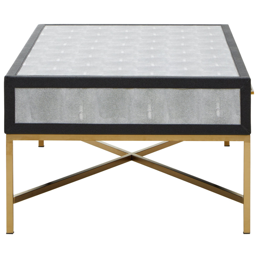 Cadiz Coffee Table in Grey Shagreen Finish