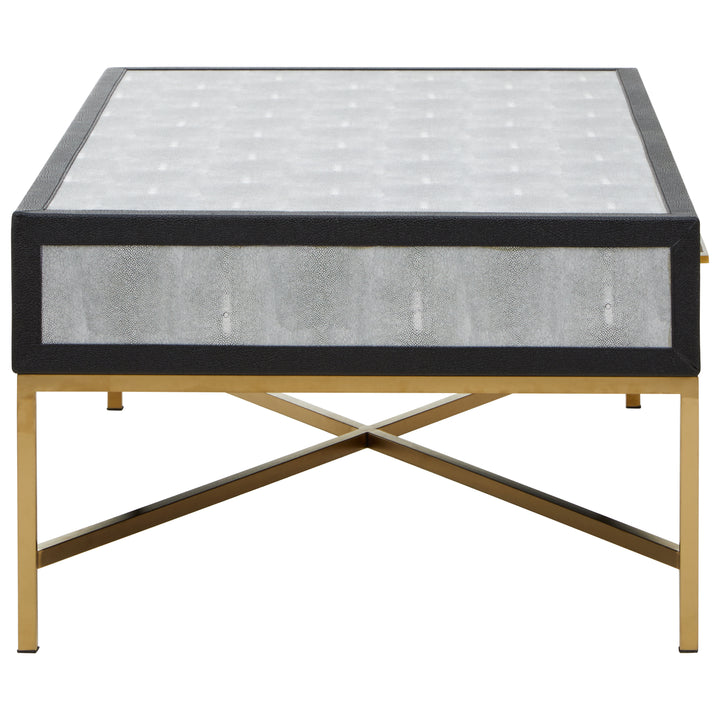 Cadiz Coffee Table in Grey Shagreen Finish