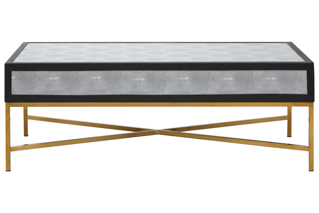 Cadiz Coffee Table in Grey Shagreen Finish