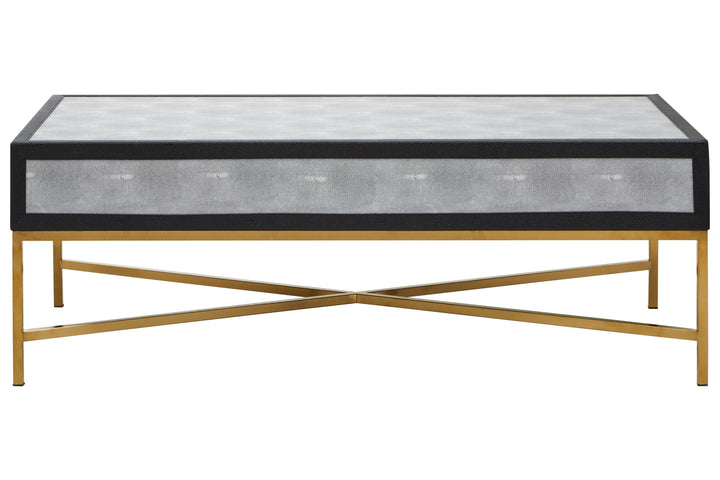 Cadiz Coffee Table in Grey Shagreen Finish