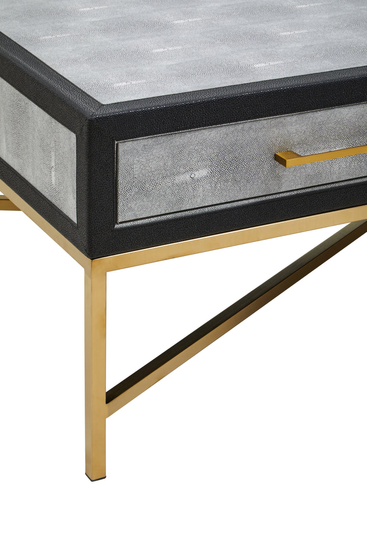 Cadiz Coffee Table in Grey Shagreen Finish