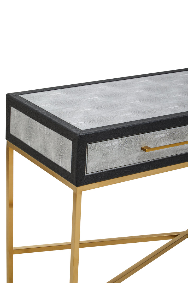 Cadiz Grey Shagreen Console Table