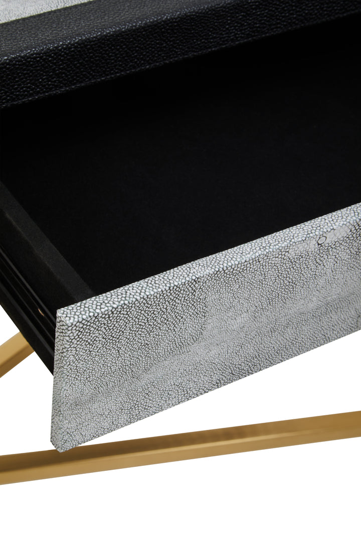 Cadiz Grey Shagreen Console Table