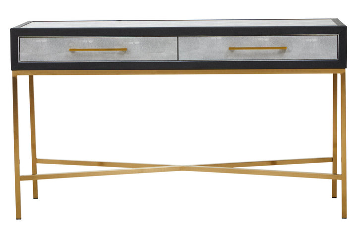 Haslemere Grey Shagreen Console Table – Luxury Contemporary Hallway Table