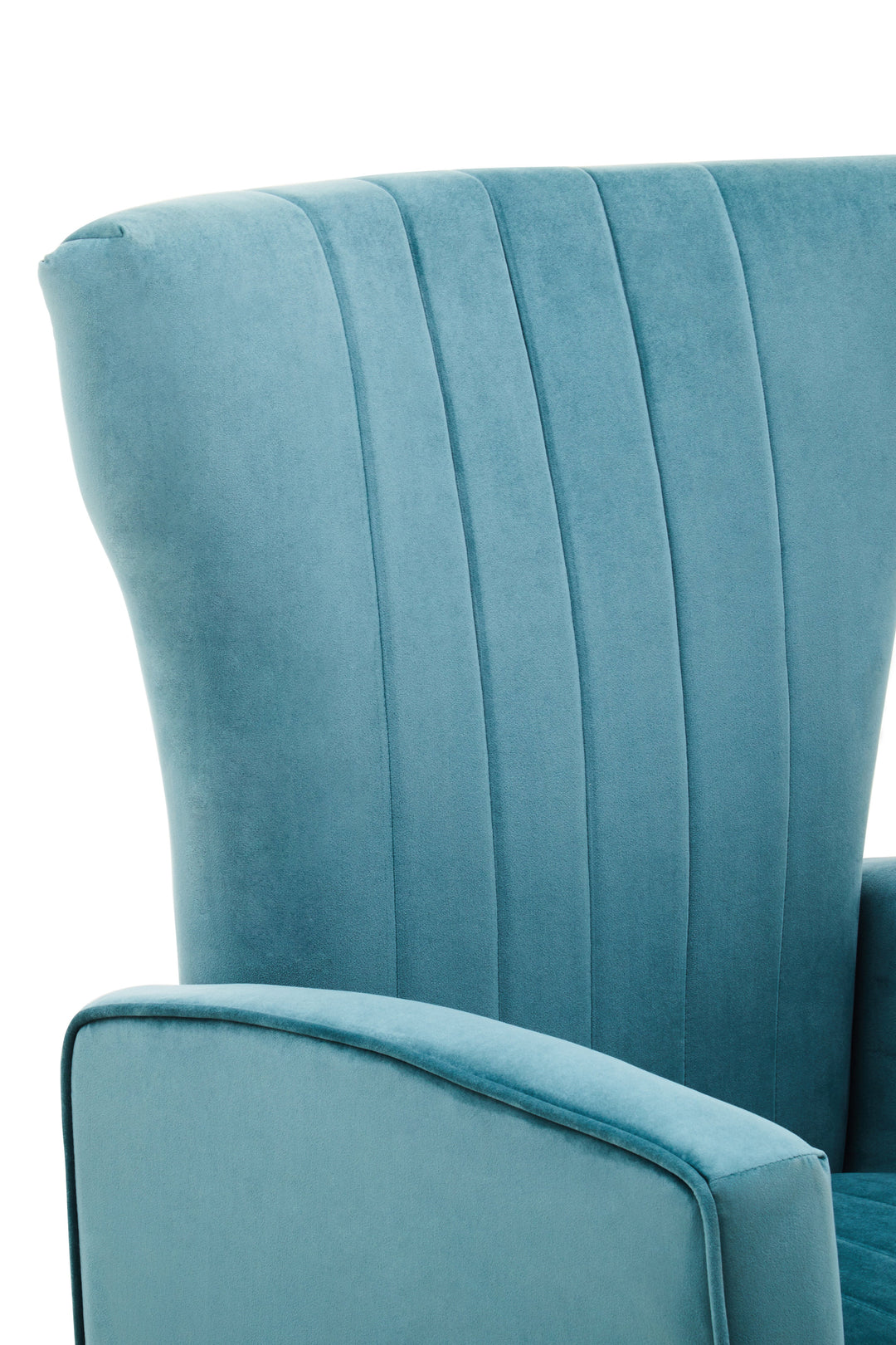 Zamora Green Velvet Accent Chair with Gold Legs