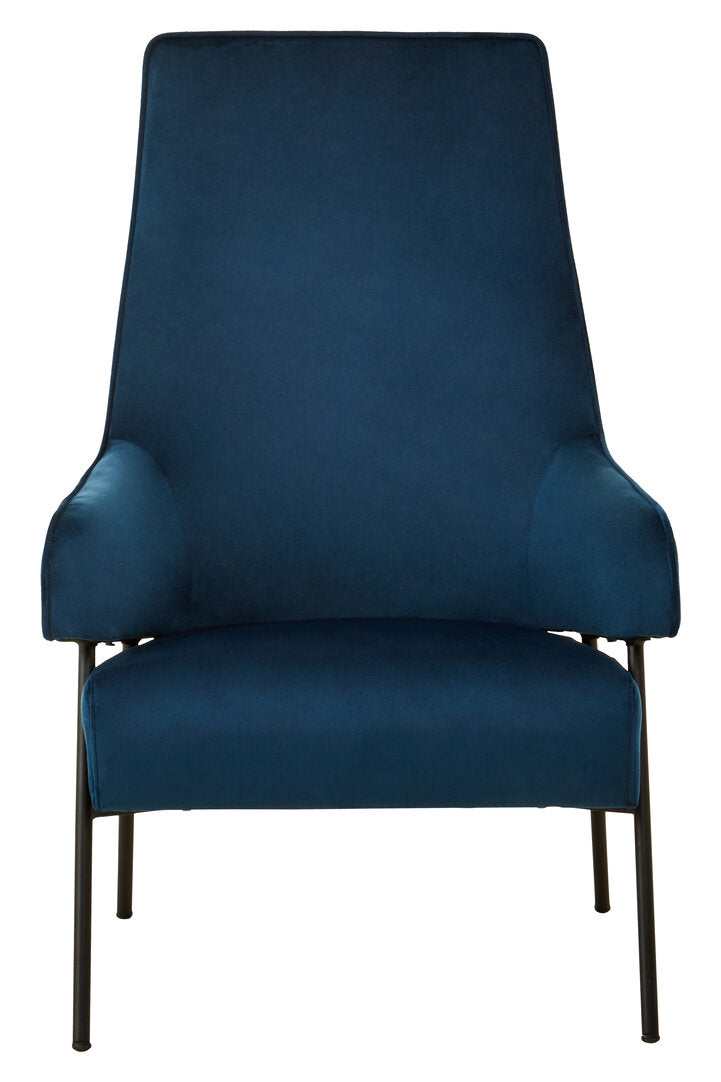 Darlisse Blue Velvet Chair