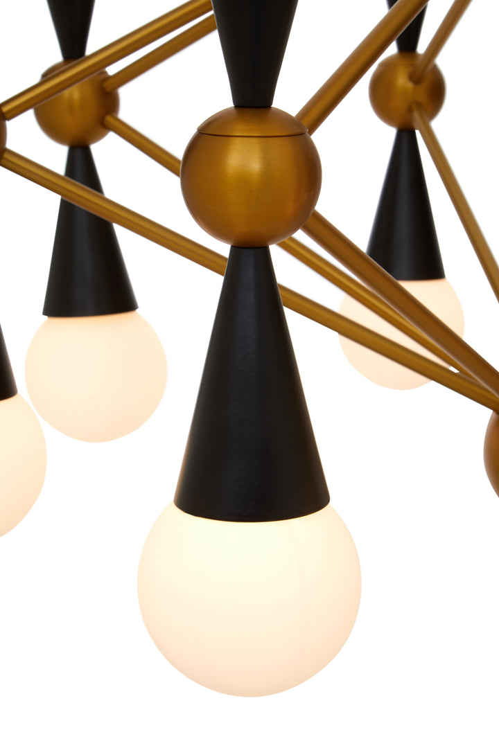 Orko Brass and Black Metal Pendant Light