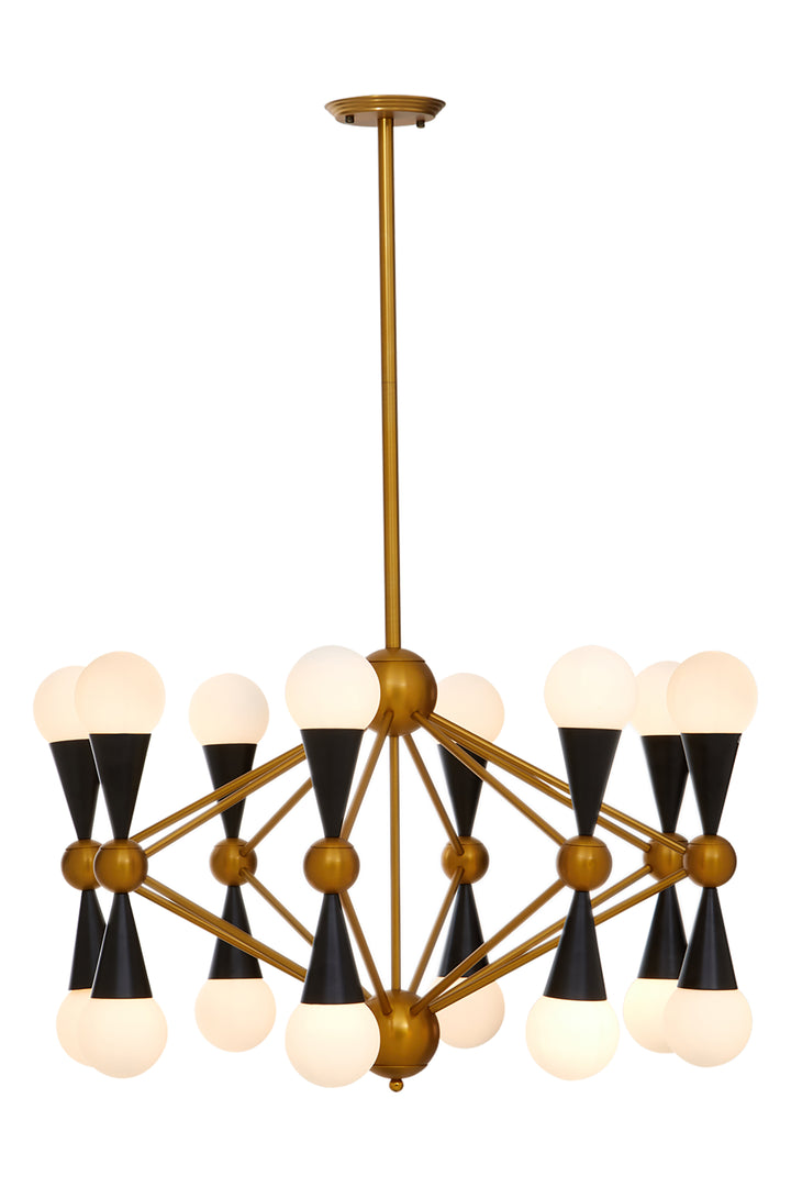 Orko Brass and Black Metal Pendant Light