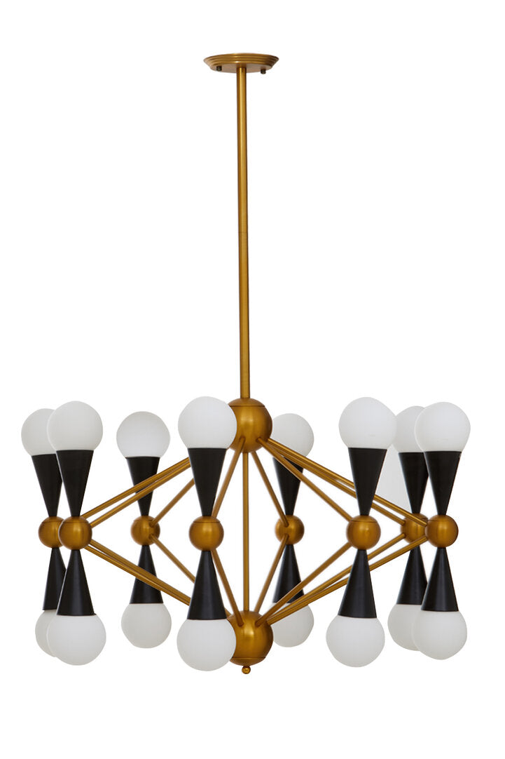 Aster Pendant Light – Brass & Black Metal