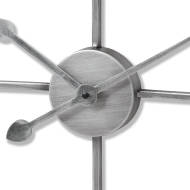 Silver Heart Skeleton Style Wall Clock