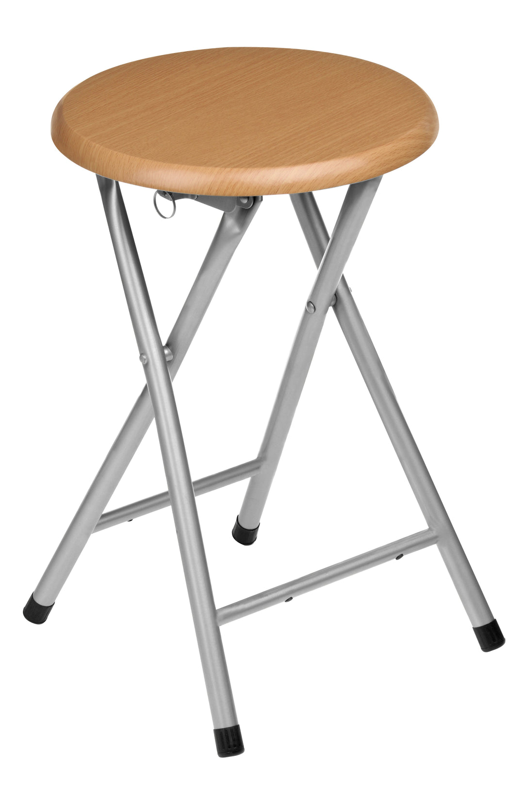 Foldaway Stool with Wood Veneer Seat