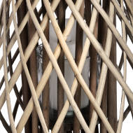 Large Wicker Bulbous Lantern for Home & Garden