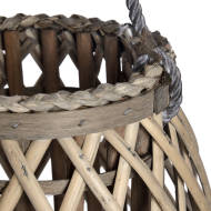 Large Wicker Bulbous Lantern for Home & Garden