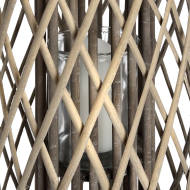 Large Standing Wicker Lantern for Home & Garden