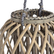Large Standing Wicker Lantern for Home & Garden