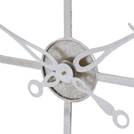 Large Silver Foil Skeleton Style Wall Clock