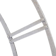 Large Silver Foil Skeleton Style Wall Clock